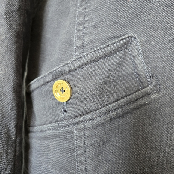 Juicy Couture Y2K Navy Peacoat, Branded Gold Buttons. Nautical Lining. Size L - Picture 4 of 15